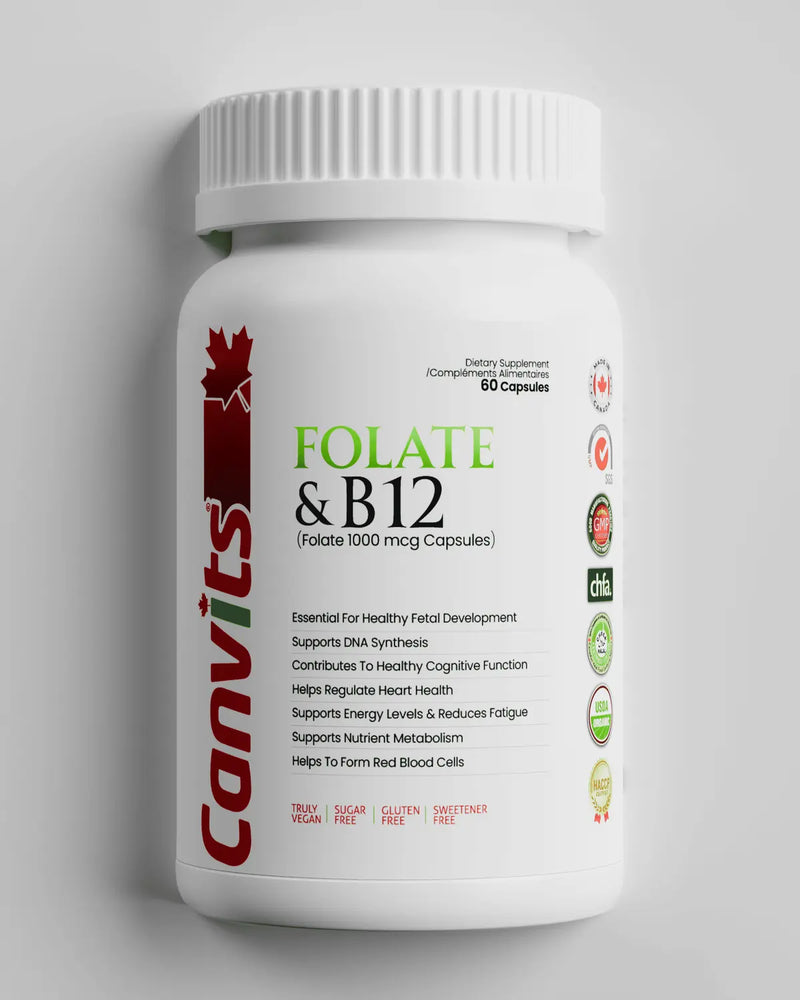 Folate 1000mcg and B12 Capsules