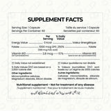 Folate 1000mcg and B12 Capsules